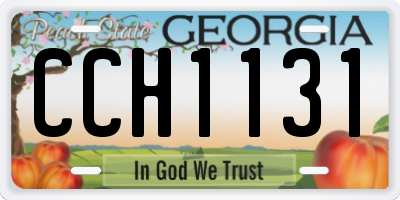 GA license plate CCH1131