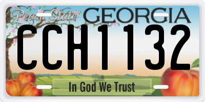 GA license plate CCH1132