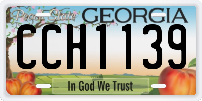 GA license plate CCH1139