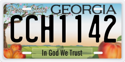 GA license plate CCH1142