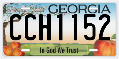 GA license plate CCH1152