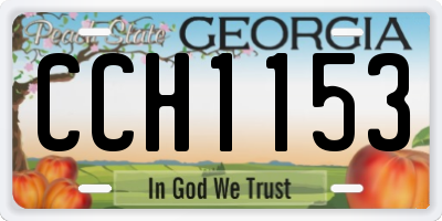GA license plate CCH1153