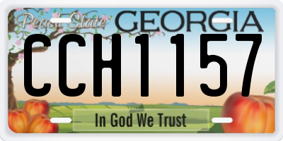 GA license plate CCH1157