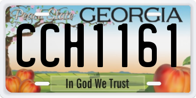 GA license plate CCH1161