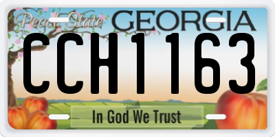 GA license plate CCH1163