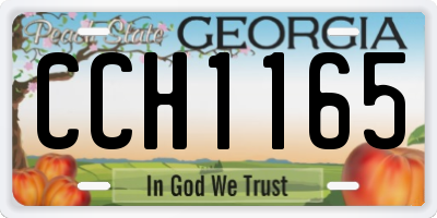 GA license plate CCH1165