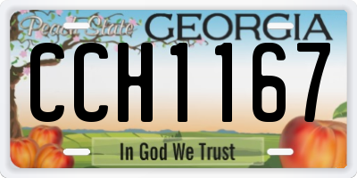GA license plate CCH1167
