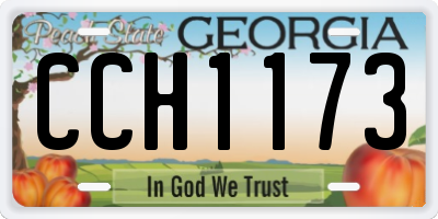 GA license plate CCH1173