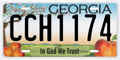 GA license plate CCH1174