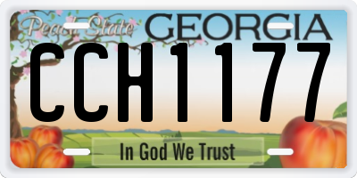 GA license plate CCH1177