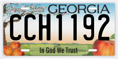 GA license plate CCH1192