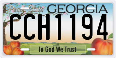 GA license plate CCH1194