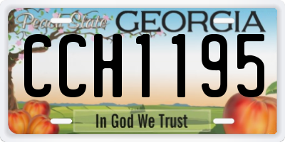 GA license plate CCH1195