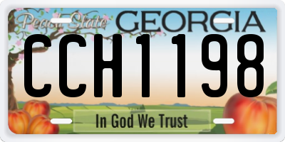 GA license plate CCH1198