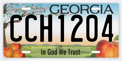 GA license plate CCH1204