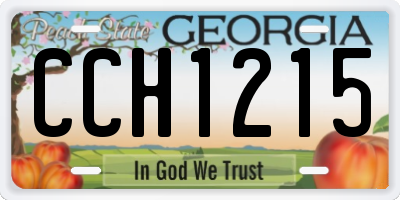 GA license plate CCH1215