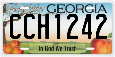 GA license plate CCH1242