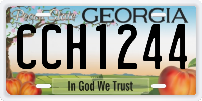 GA license plate CCH1244