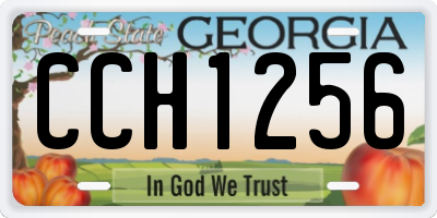 GA license plate CCH1256