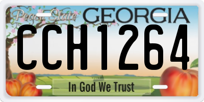 GA license plate CCH1264