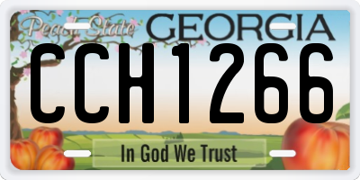 GA license plate CCH1266