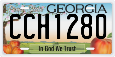 GA license plate CCH1280