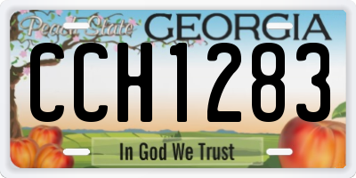 GA license plate CCH1283