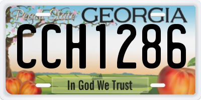 GA license plate CCH1286