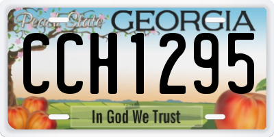 GA license plate CCH1295