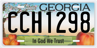 GA license plate CCH1298