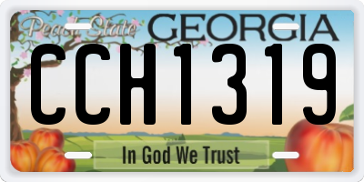 GA license plate CCH1319