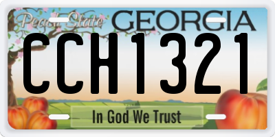 GA license plate CCH1321