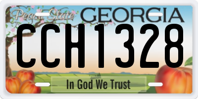 GA license plate CCH1328