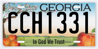 GA license plate CCH1331