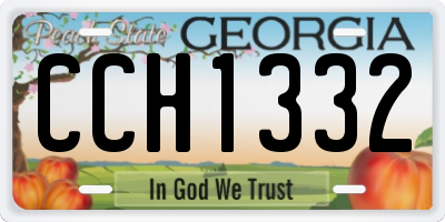 GA license plate CCH1332