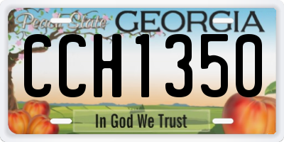 GA license plate CCH1350