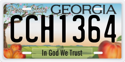 GA license plate CCH1364
