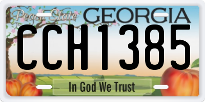 GA license plate CCH1385
