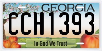 GA license plate CCH1393