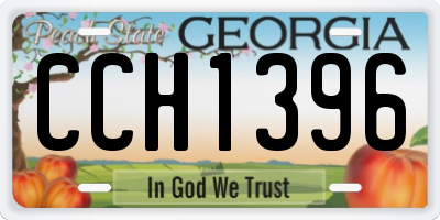 GA license plate CCH1396