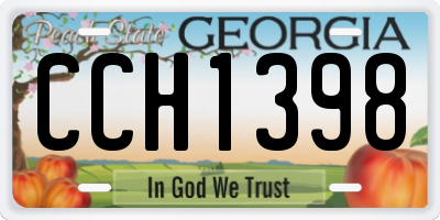 GA license plate CCH1398