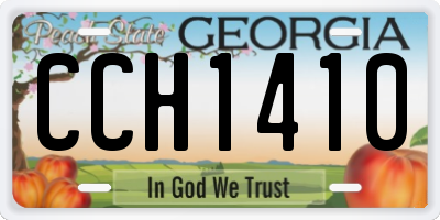 GA license plate CCH1410