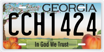 GA license plate CCH1424