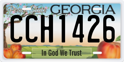 GA license plate CCH1426