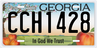 GA license plate CCH1428