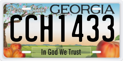 GA license plate CCH1433