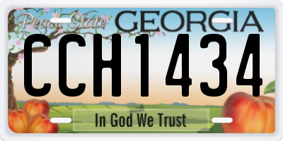 GA license plate CCH1434