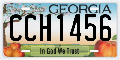 GA license plate CCH1456