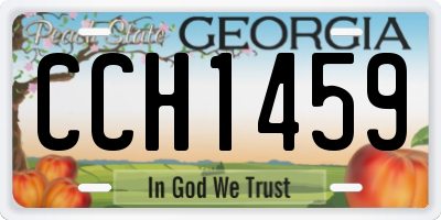 GA license plate CCH1459