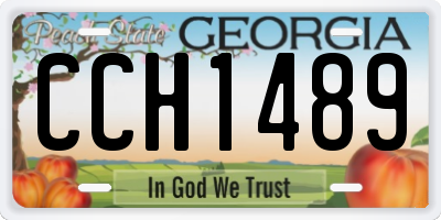 GA license plate CCH1489
